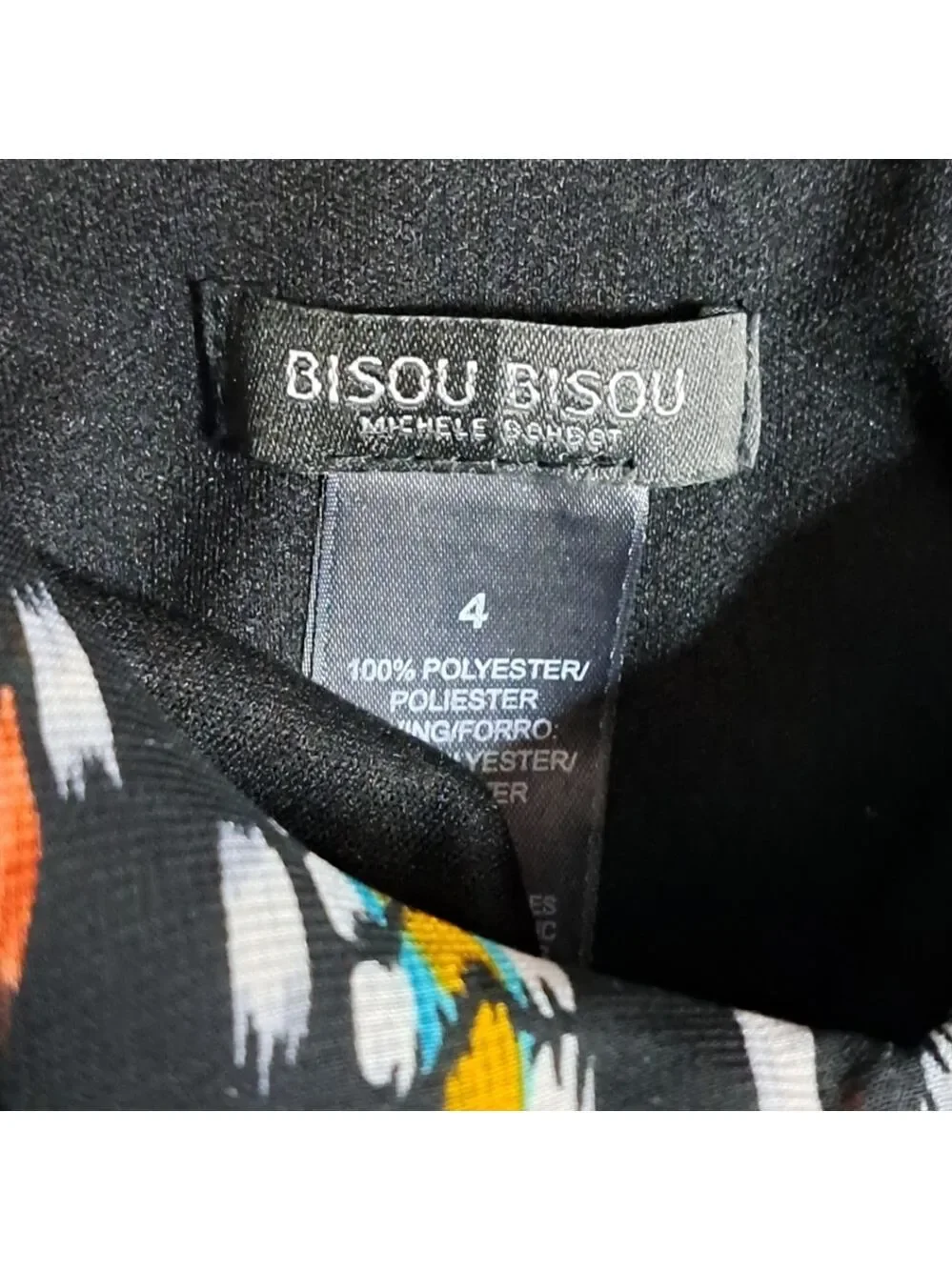 Bisou Bisou Mini Dress In Tribal Design/Colors Size 4